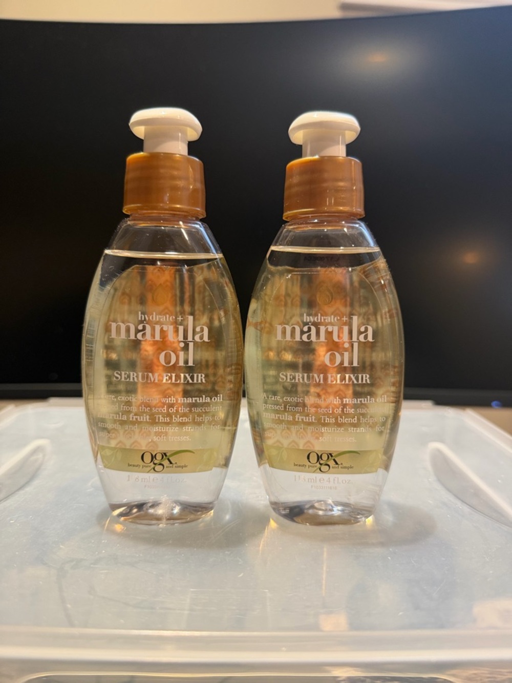 OGX Hydrate + Marula Oil Serum Elixir 2 bottles